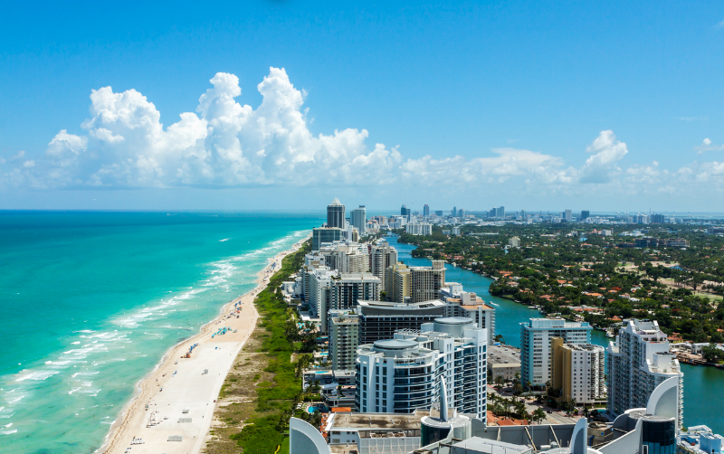 Full view of the beach